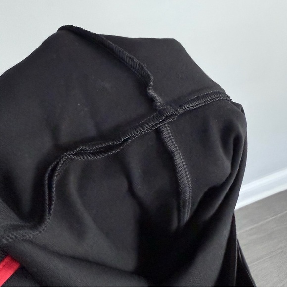 SPANX The Perfect Shaping Pant Jumpsuit L Black Flare Wide Leg Ponte Knit V-Neck - Picture 12 of 16